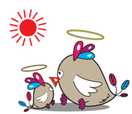 Mischievous Bird with Special Crested sticker #14112610