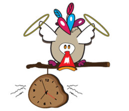 Mischievous Bird with Special Crested sticker #14112611
