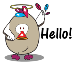 Mischievous Bird with Special Crested sticker #14112612