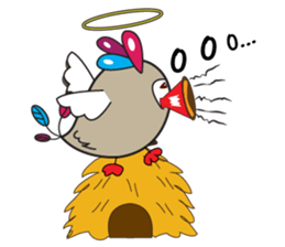 Mischievous Bird with Special Crested sticker #14112613