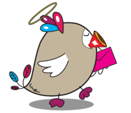 Mischievous Bird with Special Crested sticker #14112614