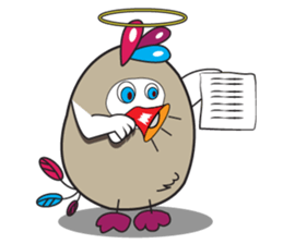 Mischievous Bird with Special Crested sticker #14112615