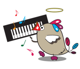 Mischievous Bird with Special Crested sticker #14112618