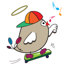 Mischievous Bird with Special Crested sticker #14112619