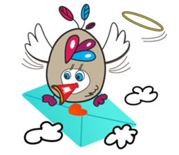 Mischievous Bird with Special Crested sticker #14112620