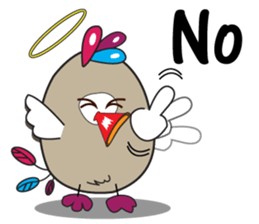 Mischievous Bird with Special Crested sticker #14112621