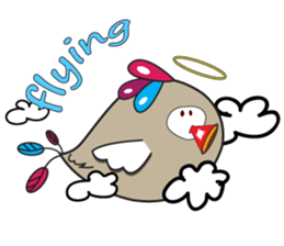 Mischievous Bird with Special Crested sticker #14112622