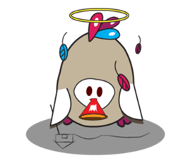 Mischievous Bird with Special Crested sticker #14112625