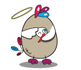 Mischievous Bird with Special Crested sticker #14112627
