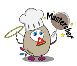 Mischievous Bird with Special Crested sticker #14112629