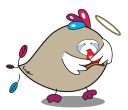 Mischievous Bird with Special Crested sticker #14112630