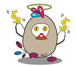 Mischievous Bird with Special Crested sticker #14112632