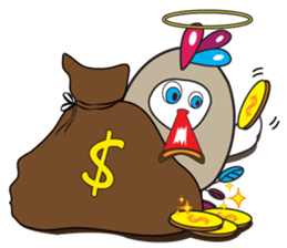 Mischievous Bird with Special Crested sticker #14112633