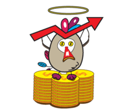 Mischievous Bird with Special Crested sticker #14112634