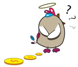 Mischievous Bird with Special Crested sticker #14112635