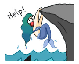 Missy Mermaid & Little Seal (part2) sticker #14113169
