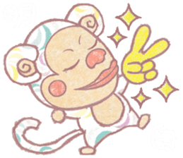 Cute monkey 1 Chinese (Traditional) sticker #14113947