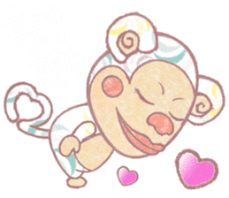 Cute monkey 1 Chinese (Traditional) sticker #14113949