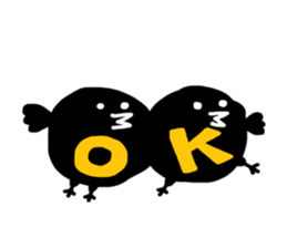 The crow which cannot fly. sticker #14115738