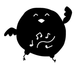 The crow which cannot fly. sticker #14115744