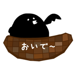 The crow which cannot fly. sticker #14115751