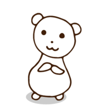 QQ white bear sticker #14116156