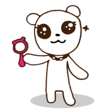 QQ white bear sticker #14116173