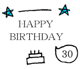 nanaco[30-50yBirthdaymessage] sticker #14117809