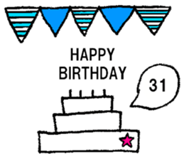 nanaco[30-50yBirthdaymessage] sticker #14117810