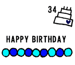 nanaco[30-50yBirthdaymessage] sticker #14117813