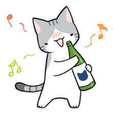 Mr. drunkard cat sticker #14118150