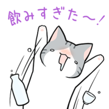 Mr. drunkard cat sticker #14118158