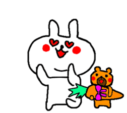 chubby Rabbit and Bear sticker #14118245