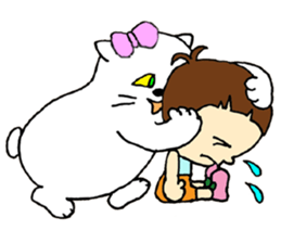 Ribbon and Boy sticker #14119852