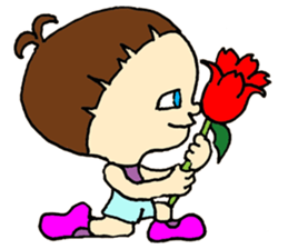 Ribbon and Boy sticker #14119867