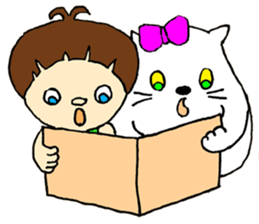 Ribbon and Boy sticker #14119872