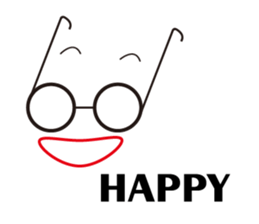 Cute glasses family sticker #14122033