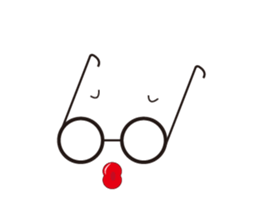Cute glasses family sticker #14122035