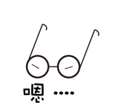 Cute glasses family sticker #14122040