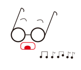 Cute glasses family sticker #14122043