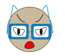 Cute glasses family sticker #14122059