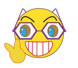 Cute glasses family sticker #14122067