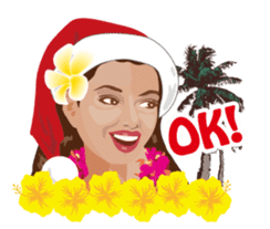Merry Christmas Aloha sticker #14123125