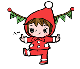 Merry Christmas little red riding hood sticker #14124014