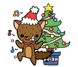 Merry Christmas little red riding hood sticker #14124017