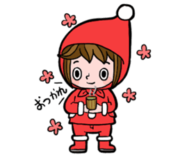 Merry Christmas little red riding hood sticker #14124029