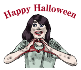 Zombie human Rika sticker #14124755