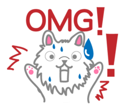 Hi,cute dog. sticker #14124765
