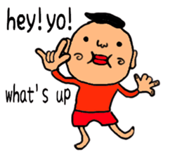 Poker face boy sticker #14124792