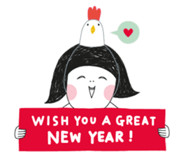 Party for the Year of Rooster 2017 sticker #14124894